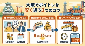 大阪でボイトレを安く通う3つのコツ